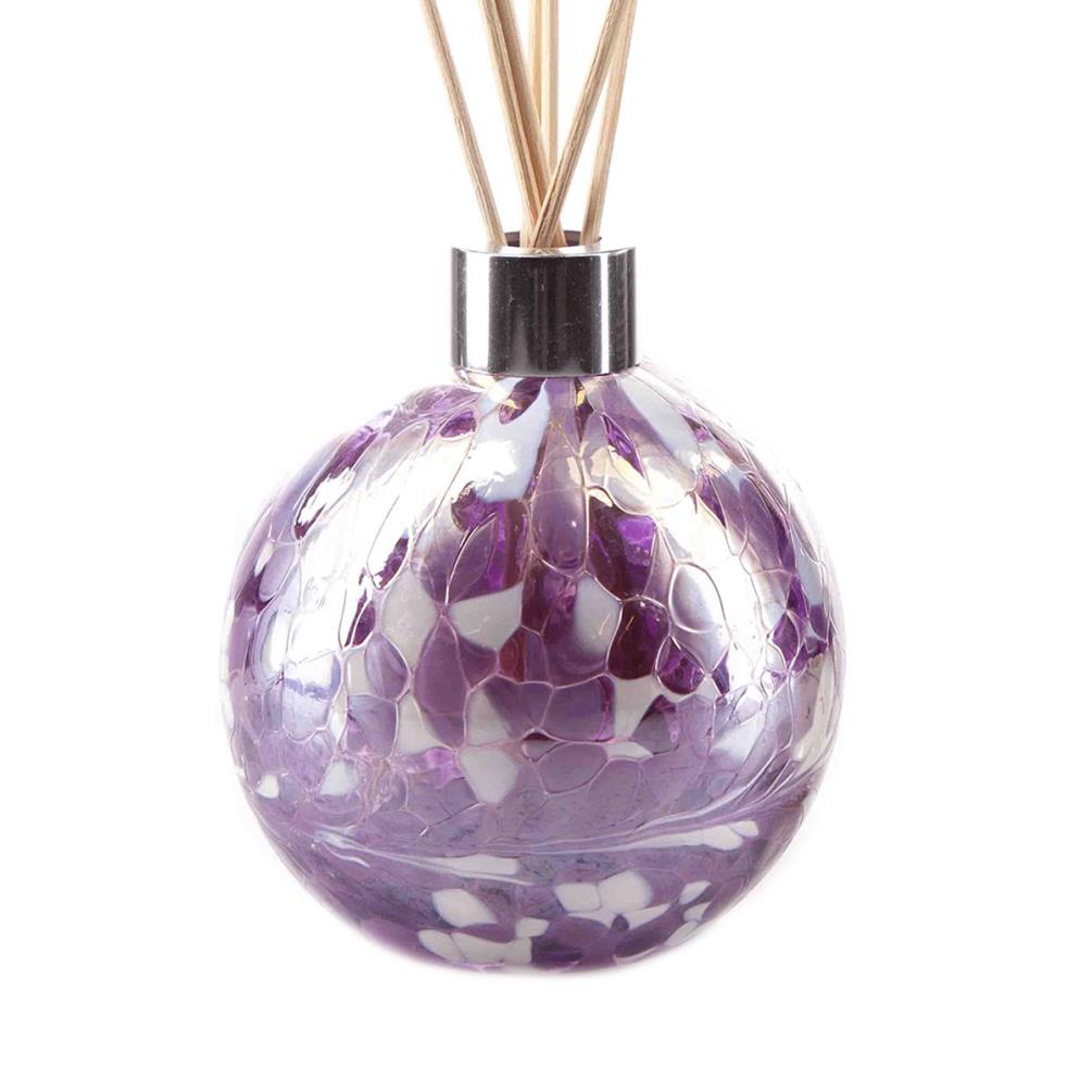 Amelia Art Glass Violet & White Reed Diffuser Gift Set  Extra Image 1
